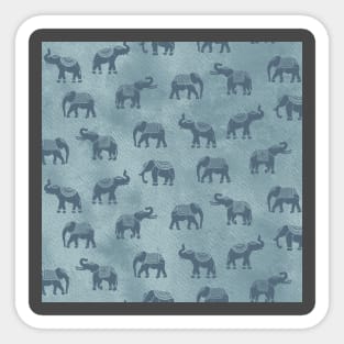 Light Gray Indian Elephants Sticker